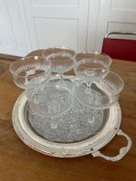 Kristallglas-Set mit Servierplatte