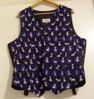 1 Gilet aus Seide mit Dalmatiner Motiv  Gr. L  - SPEZIELL