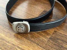 Versace Gürtel Leder Schwarz Gr. 85/34 Vintage
