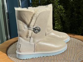 UGG Boots NEU Lammfell Leder Australia Bailey Metallic Gr. 3