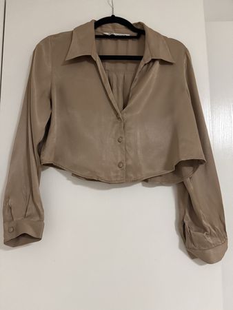 Chemisier court Zara beige, taille S