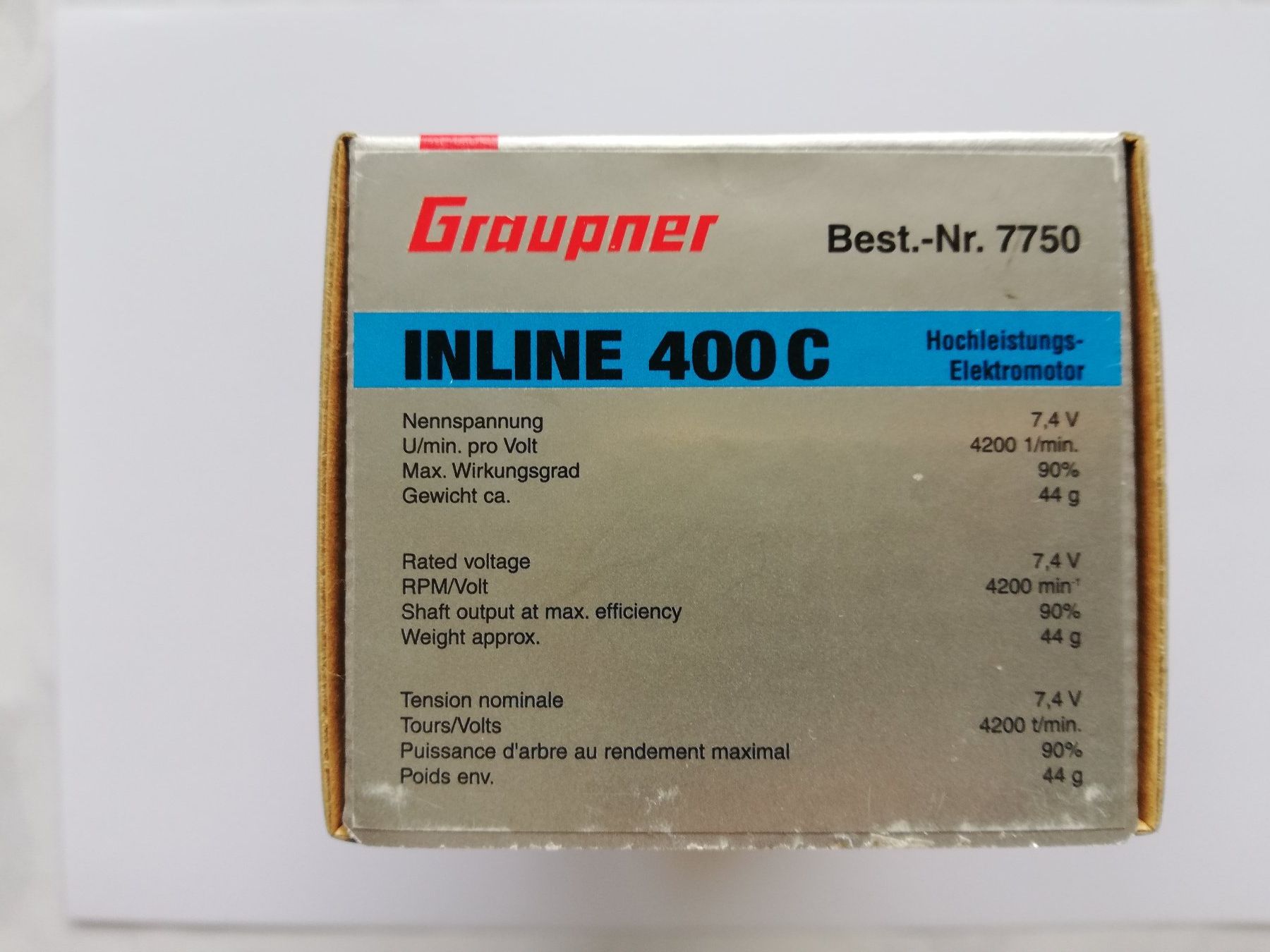 Graupner Modellismo RC: Graupner INLINE 400C Brushless Hochleistungs-Elektromotor – Nuovo e nell'imballaggio originale da Flüh venduto da AMS-Modellbau 1