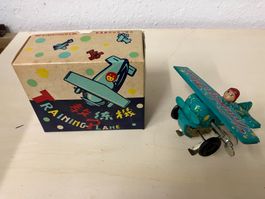 Blechspielzeug, Flugzeug, mit Schachtel und Schlüssel
