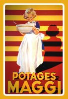 Blechschild-MAGGI KÖCHIN-MAGGI POTAGES