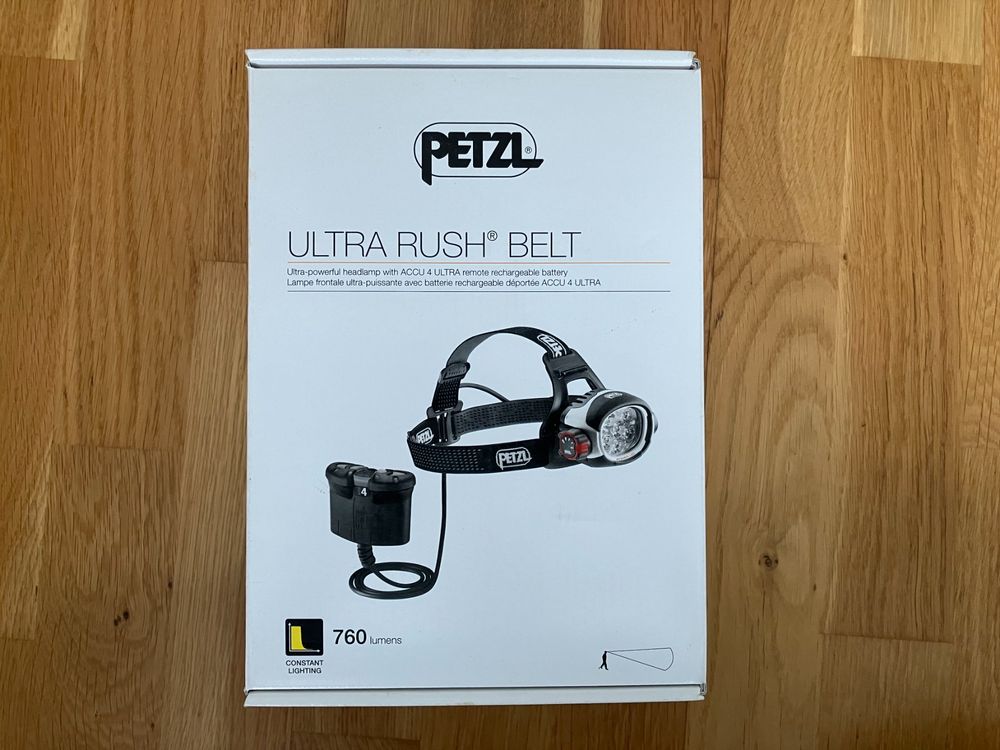 lampe frontale Petzl Ultra Belt accu 4