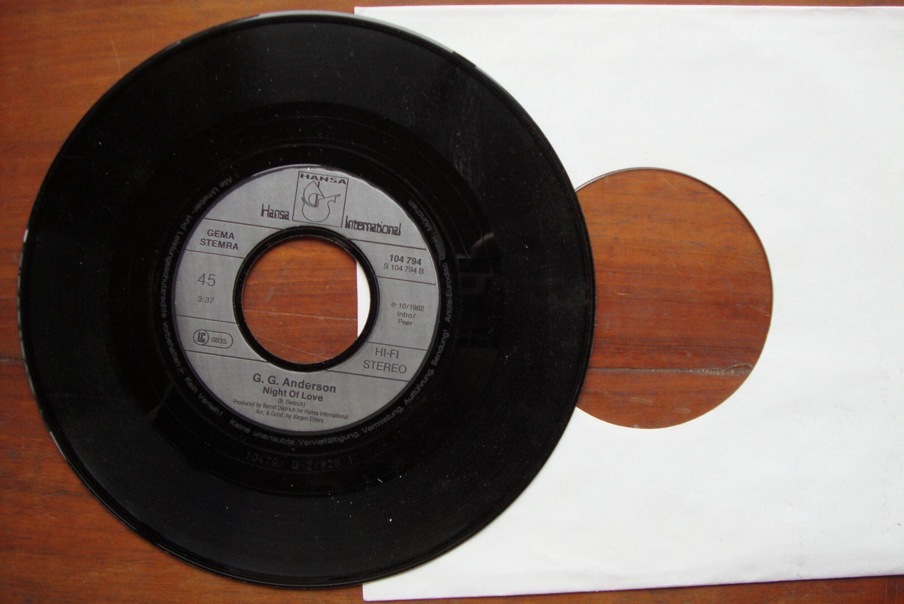 Dischi in vinile: G.G.ANDERSON - WHEN YOUR HEART IS CRYIN' – Usato da Bern venduto da Uli_10_11 1