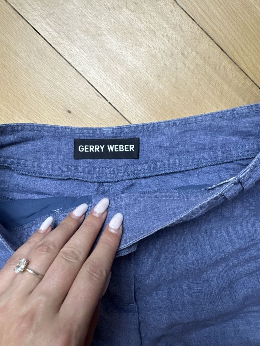 Gerry Weber Hosen:  Gerry Weber Leinenhose, blau – Gebraucht aus Bern von llina257 5