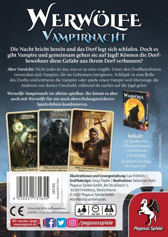 Pegasus Spiele Spiele: Spiel Werwölfe - Vampirnacht – Neu und originalverpackt aus Uster von Ludit 1