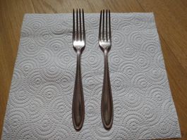 Ein Paar schöne versilberte Gabeln von WMF, Silber 90