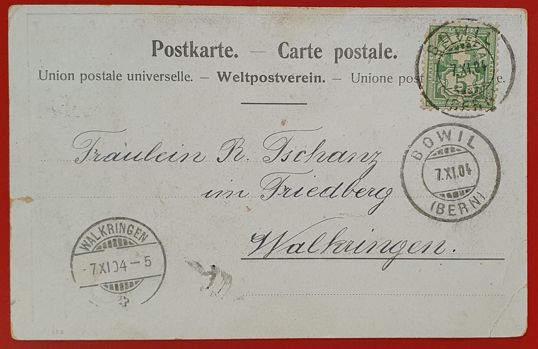 Cartoline postali: Rünkhofen 1904 – Usato da Kreuzlingen venduto da Rschweiz1 1