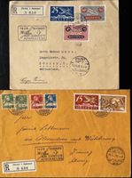 Schweiz 1926 - Afrikaflug - Zwei Belege Zürich-Cape Town