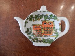 Teebeutel Ablage Eule Keramik neu
