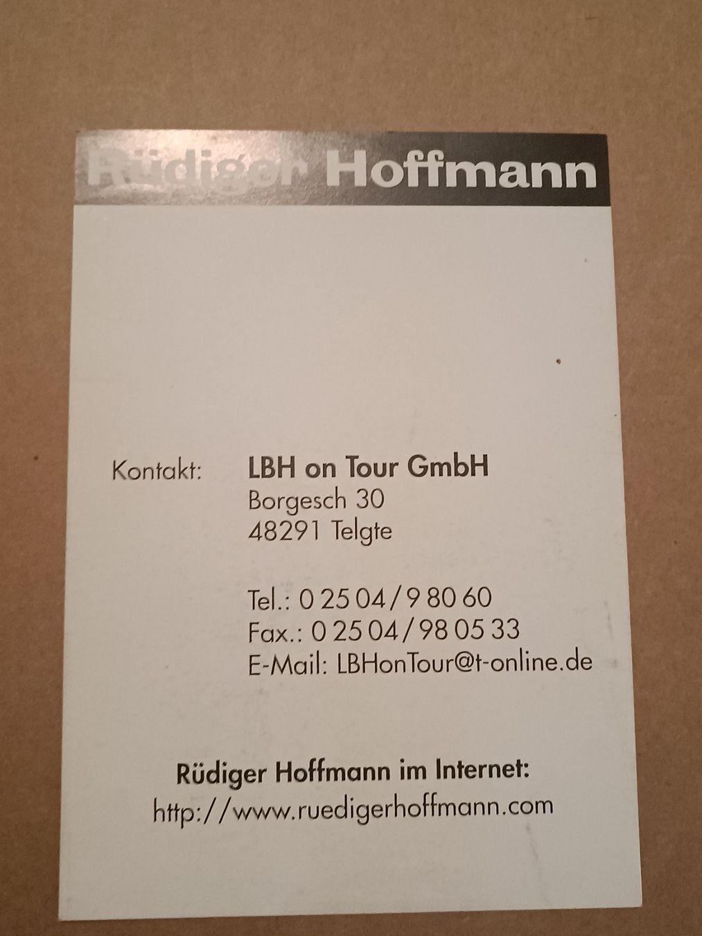 Autographes: Rüdiger Hoffmann - original Autogramm – D'occasion à Menziken par Artographs 1