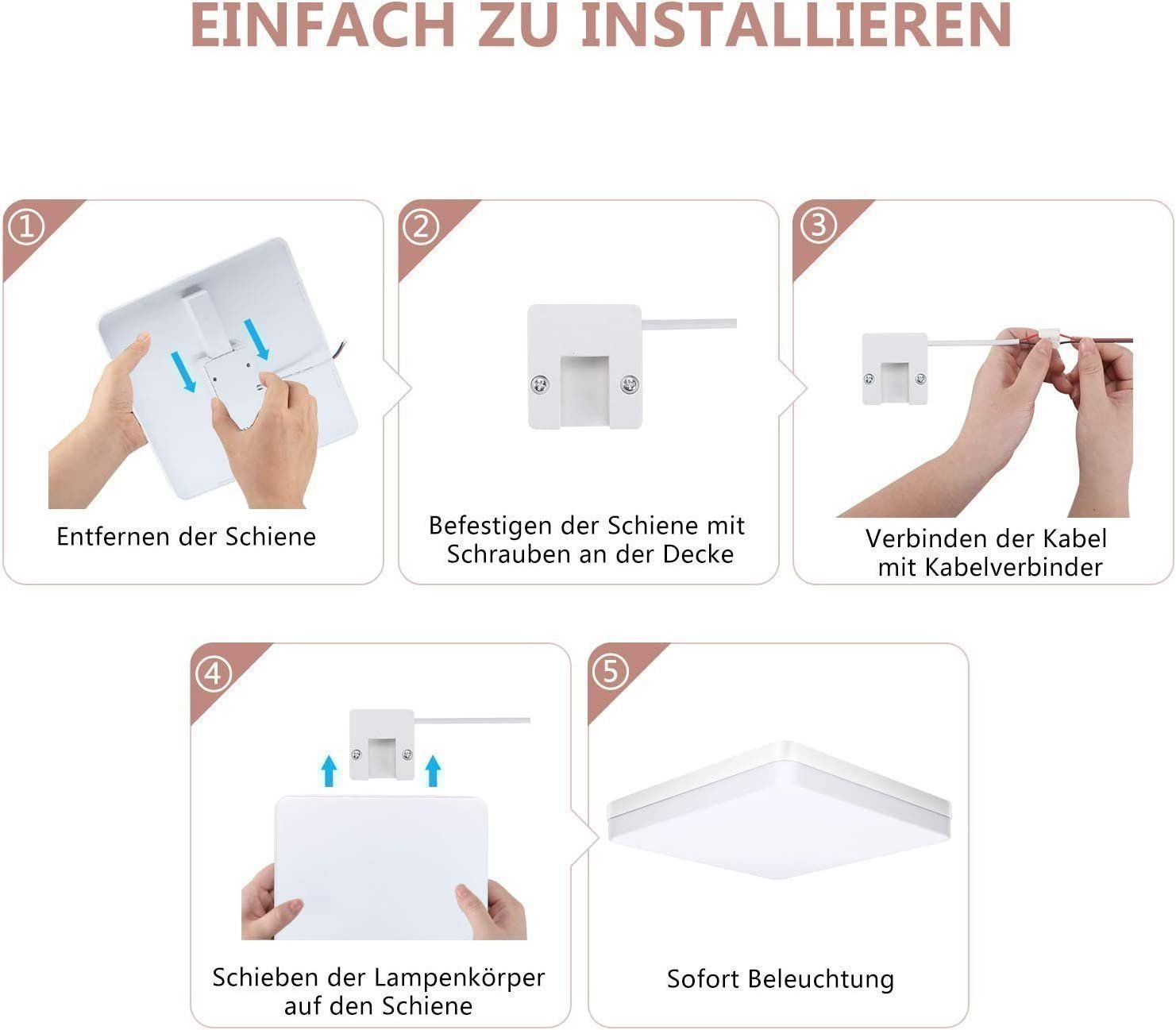 Kronleuchter & Deckenlampen: LED Deckenleuchte Flachpanel Wohnzimmer Schlafzimmer Buro – Neu (gemäss Beschreibung) aus Genève von Top-Trend 9