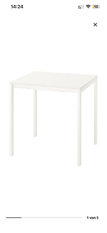 Ikea Tavoli: IKEA Vishals EssTisch Weiss Holz Quadrat – Usato da Zürich venduto da moe_y82v