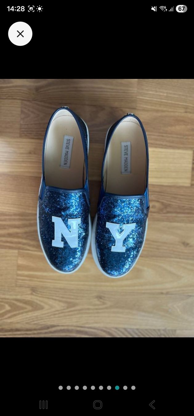Damenschuhe: Blau glitzernde Sommerschuhe, Größe 39 – Gebraucht aus Mörel von camasaro