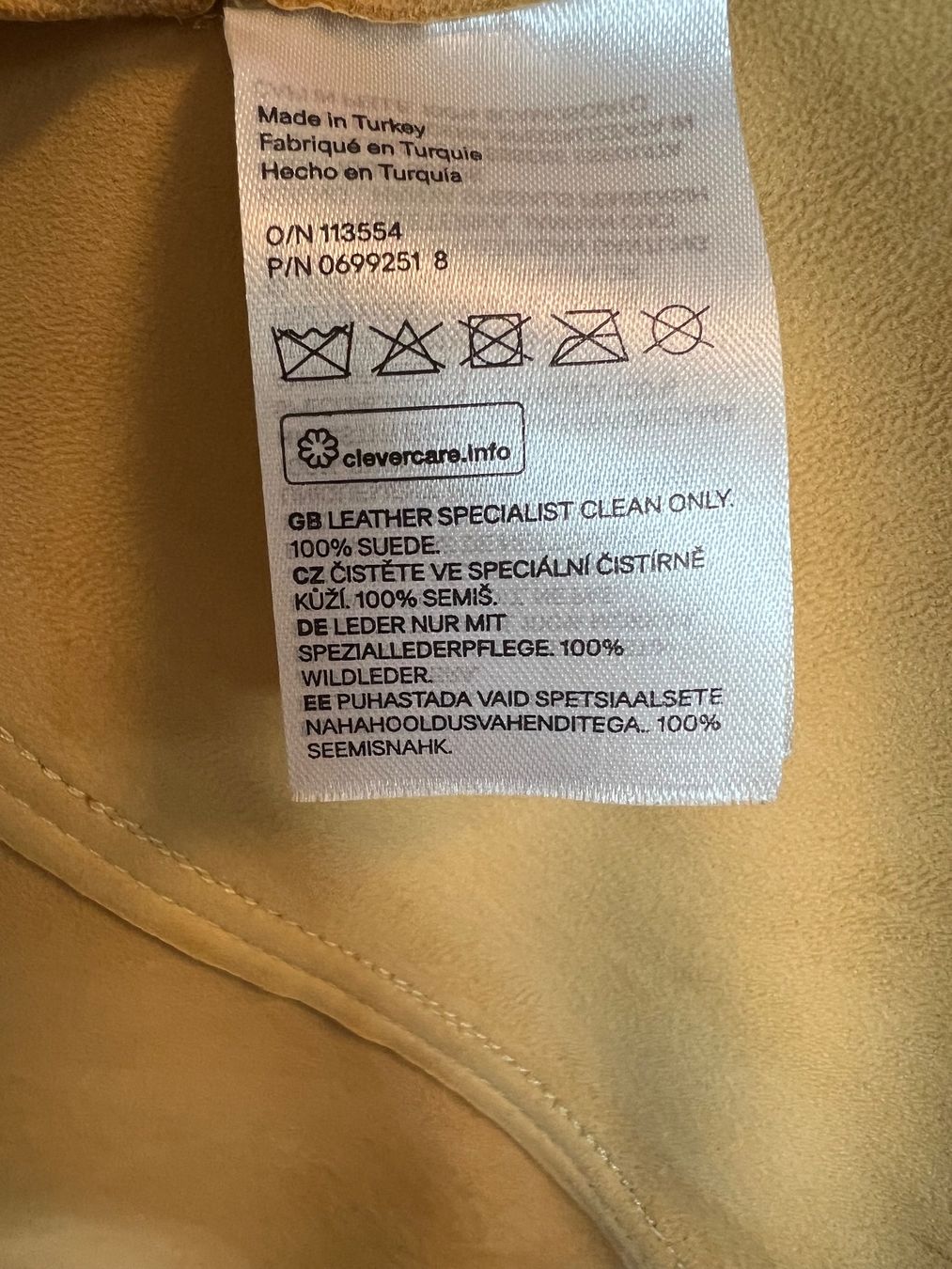 H&M Giacche: Echte Premium Wildleder-Jacke senfgelb – Usato da Bassersdorf venduto da m.vontobel 3