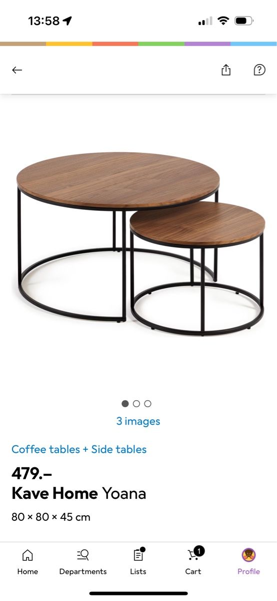 Kave Home Tavoli: Kave Home Yoana Coffee + Side Tables – Usato da Dübendorf venduto da mag_2yvm 5