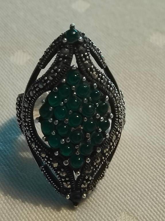 Ringe: Jade Edelstein Ring, 925 Silber – Gebraucht aus Ostermundigen von verkauefer 2