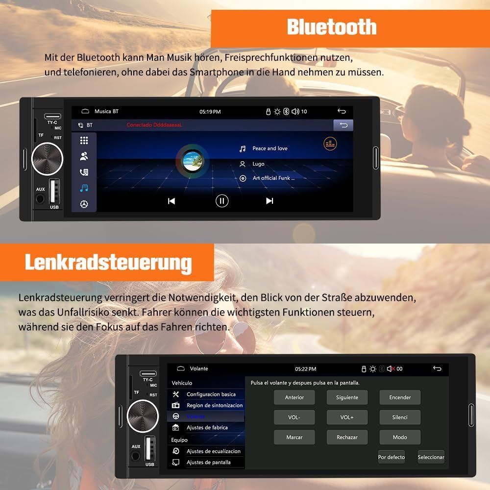 Radio: Junsun 1 DIN Autoradio CarPlay Android Auto – Nuovo e nell'imballaggio originale da Suhr venduto da SchnapperCH 3