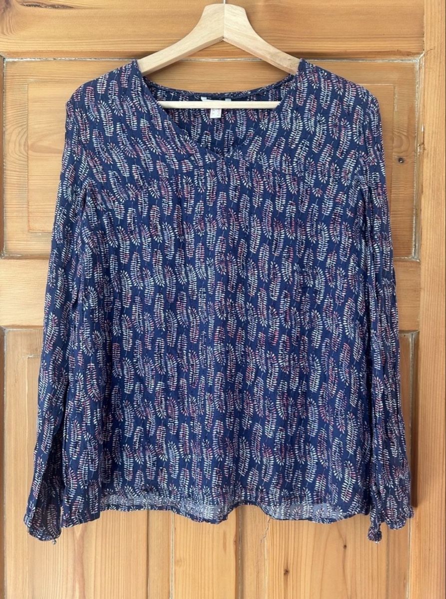 Esprit Camicette: Blouse Esprit imprimé feuilles bleu taille 38 – Usato da Lutry venduto da Ronaldf