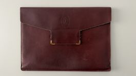 Pochette en cuir Cartier bordeaux occasion taille unique
