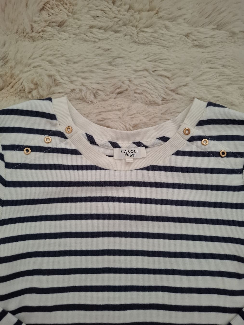 Caroll Pullover & Sweatshirts: Caroll Paris Marinière coton rayée bleu T.M – Gebraucht aus Le Locle von sAm_2112 1