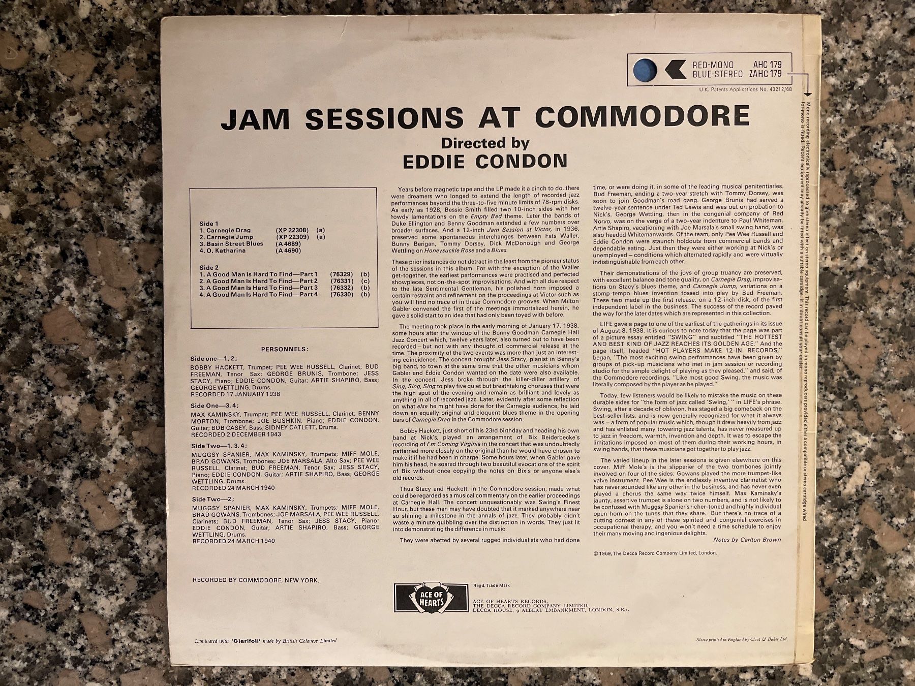 Dischi in vinile: S1588/Eddie Condon - Jam Sessions At Commodore – Usato da Frutigen venduto da Philippe_jsp 1