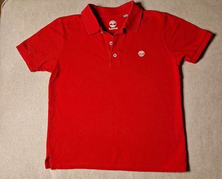 Rotes Timberland Poloshirt, Gr.150 & Günstiger Portokosten