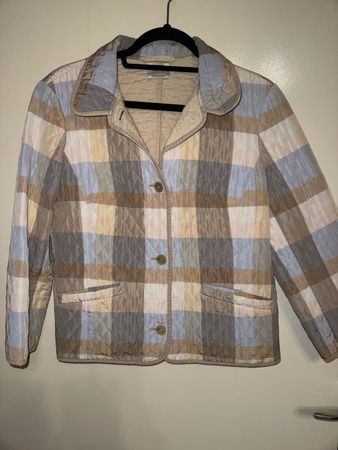 Madeline Übergangsjacke Gr. 36 beige kariert