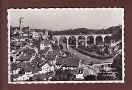 FRIBOURG - Pont de Zaehringen et la Sarine - 1951