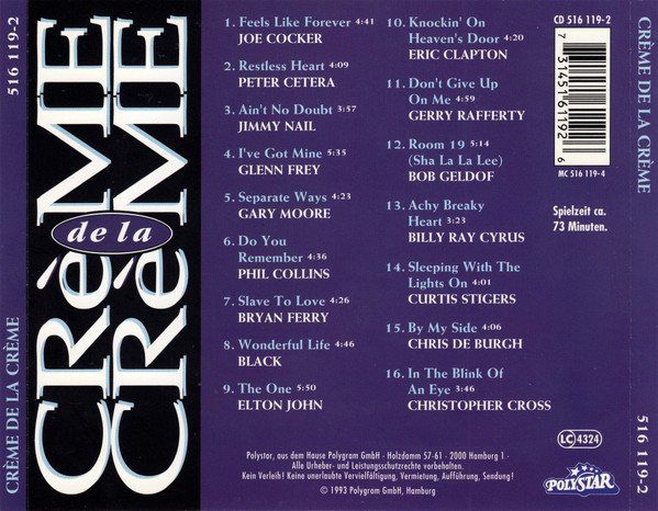 CD: Crème De La Crème F15 – Usato da Sessa venduto da fraenklishop 1