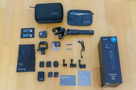 GoPro HERO6 Black Set + Karma Grip, 128GB SD & viel Zubehör