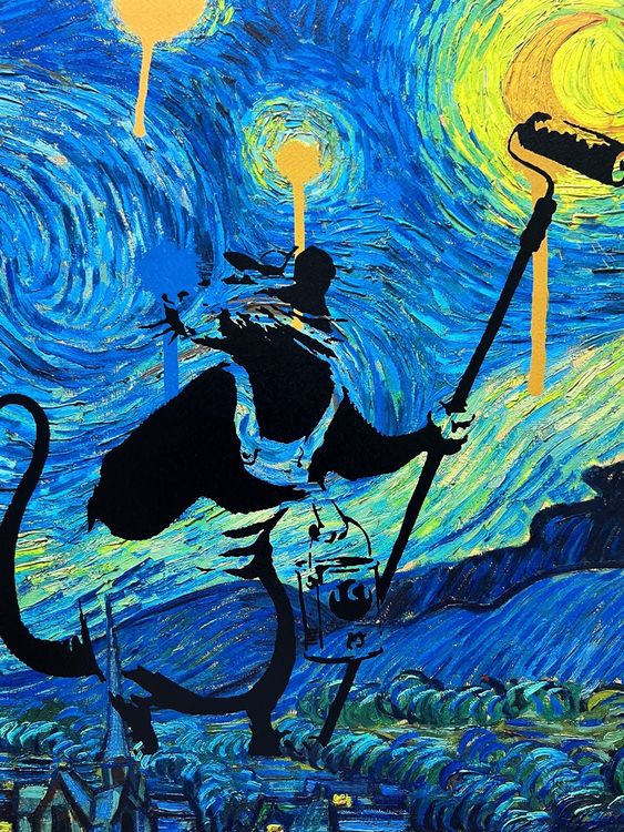 DEATH NYC « Van Gogh & Banksy Rat » 81/100 (Neu (gemäss Beschreibung ...