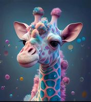 Diamant Painting Giraffe 20x20cm