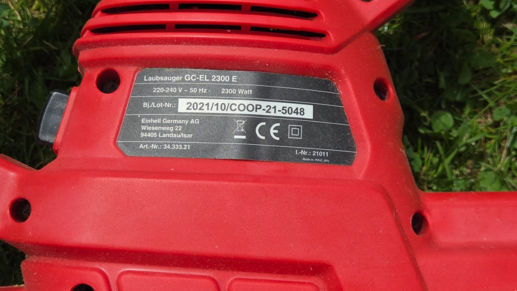 Einhell Soffiatori & Aspiratori per foglie: Einhell Laubsauger GC-EL 2300 E 230V – Difettoso da Wauwil venduto da Ronamax1 1