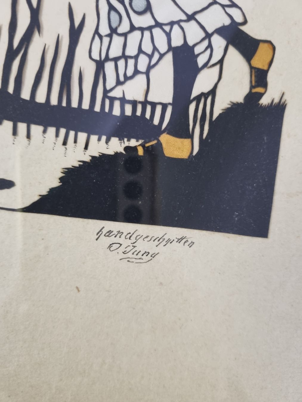 Tableaux: Bild signed Hand geschnitten. – D'occasion à Ostermundigen par vintage60 1
