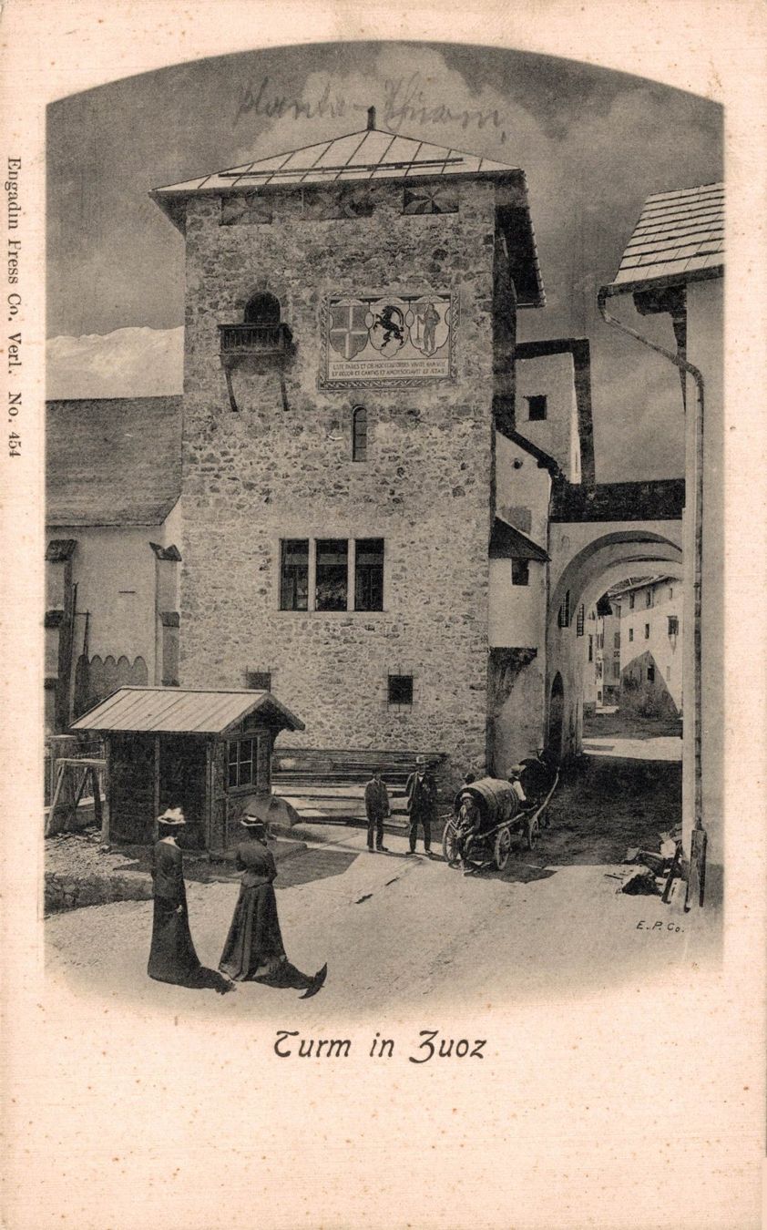 Cartes postales: Turm in Zuoz – D'occasion à Bronschhofen par Astore