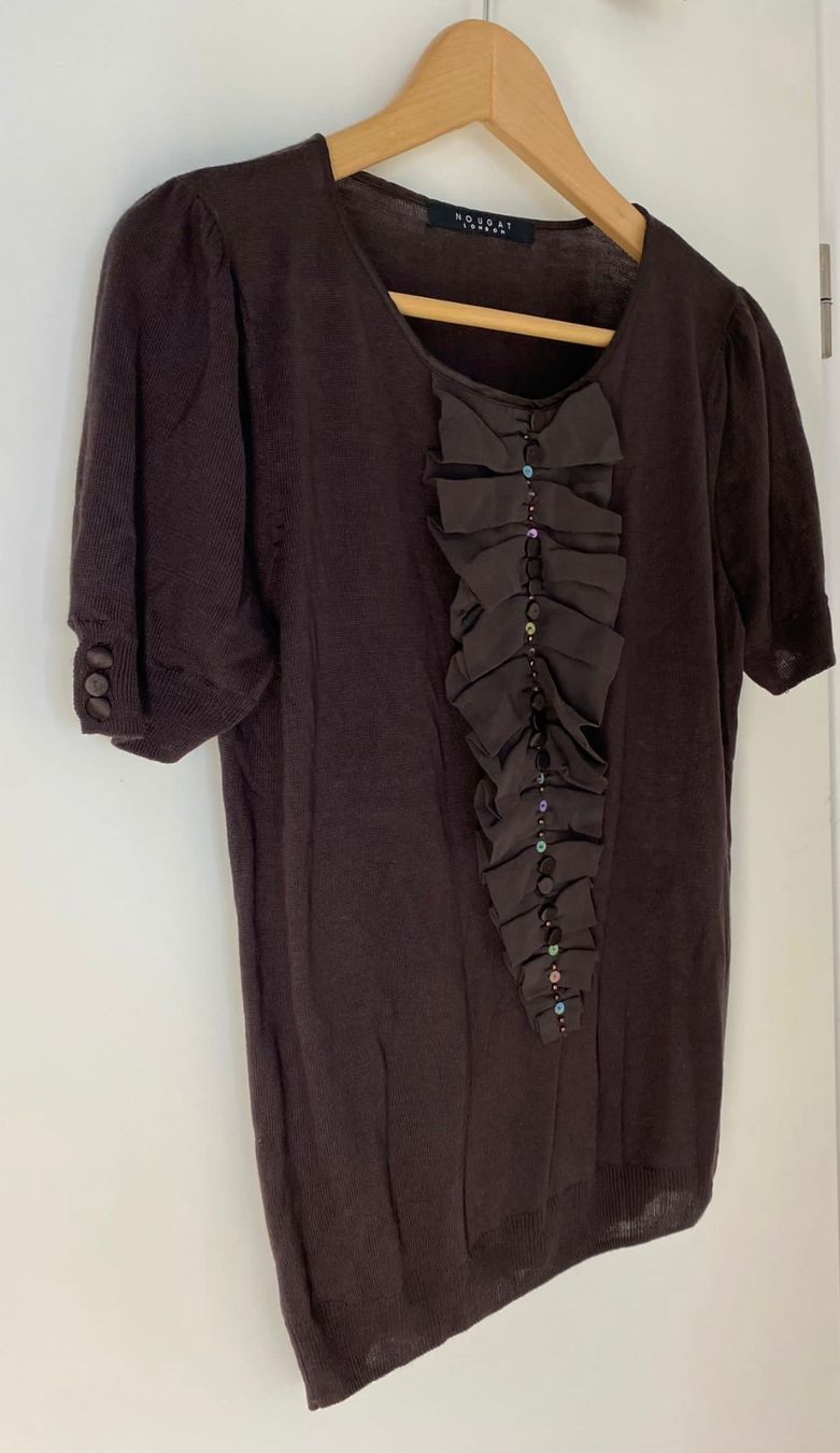 Blusen: Nougat Bluse Damen mit Seide Gr. S – Neu (gemäss Beschreibung) aus Frauenfeld von LIL_NA 1