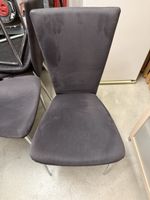 Graue Stühle, 6 Stk,acantara Leder , Metallfüsse, Top Zustan