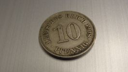 1908 Deutsches Reich 10 Pfennig