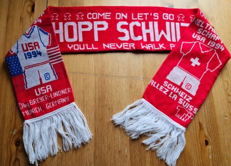 Schweiz Schal WM 1994 USA Fussball Schweizer Nati vintage