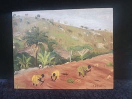 Peinture Africaine huile sur panneau