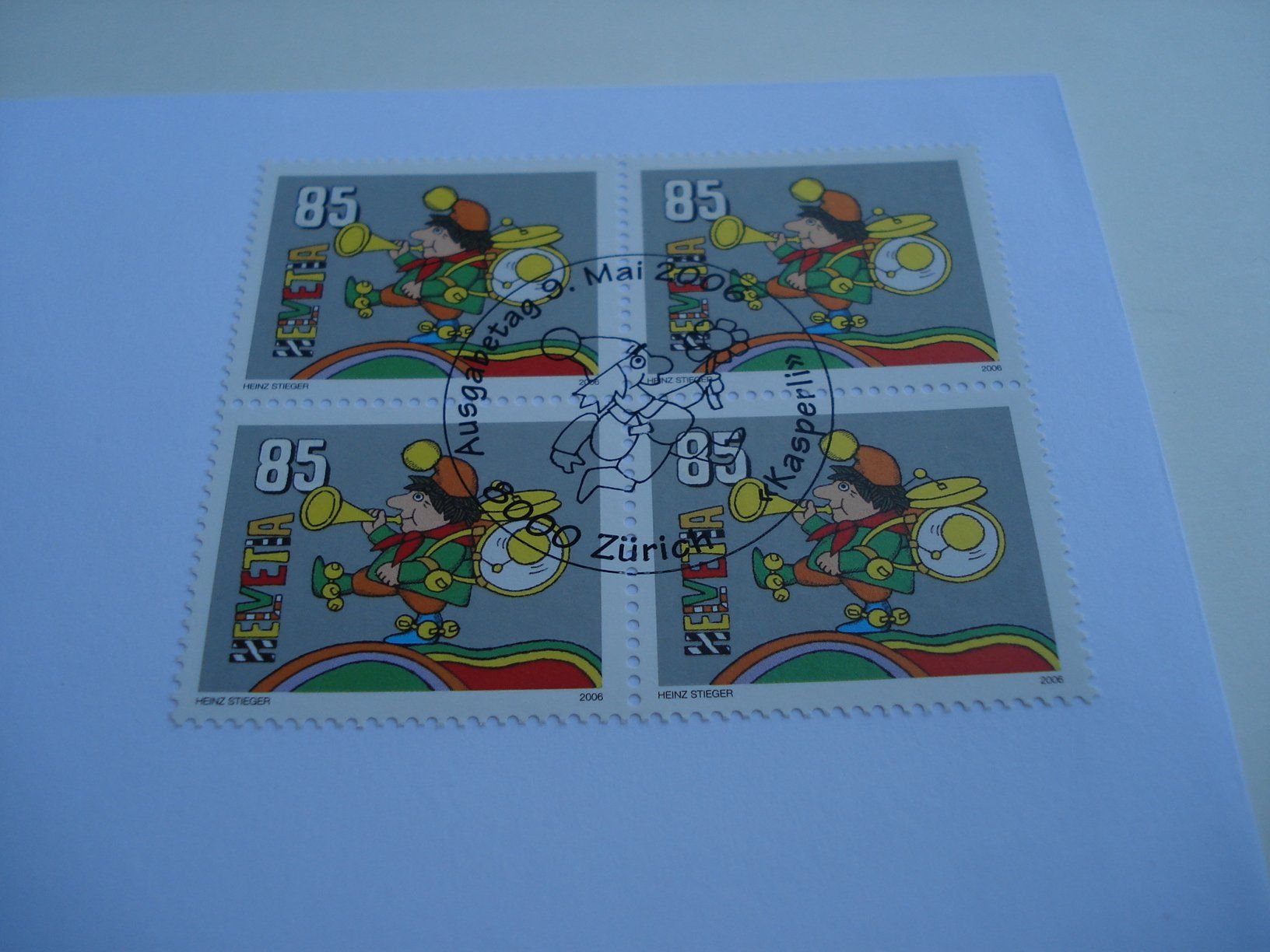 Alle Briefmarken: Marke Chasperli 2006, FDC Einzel + 4erblock, 2 Be – Gebraucht aus Niederwil AG von morostahu