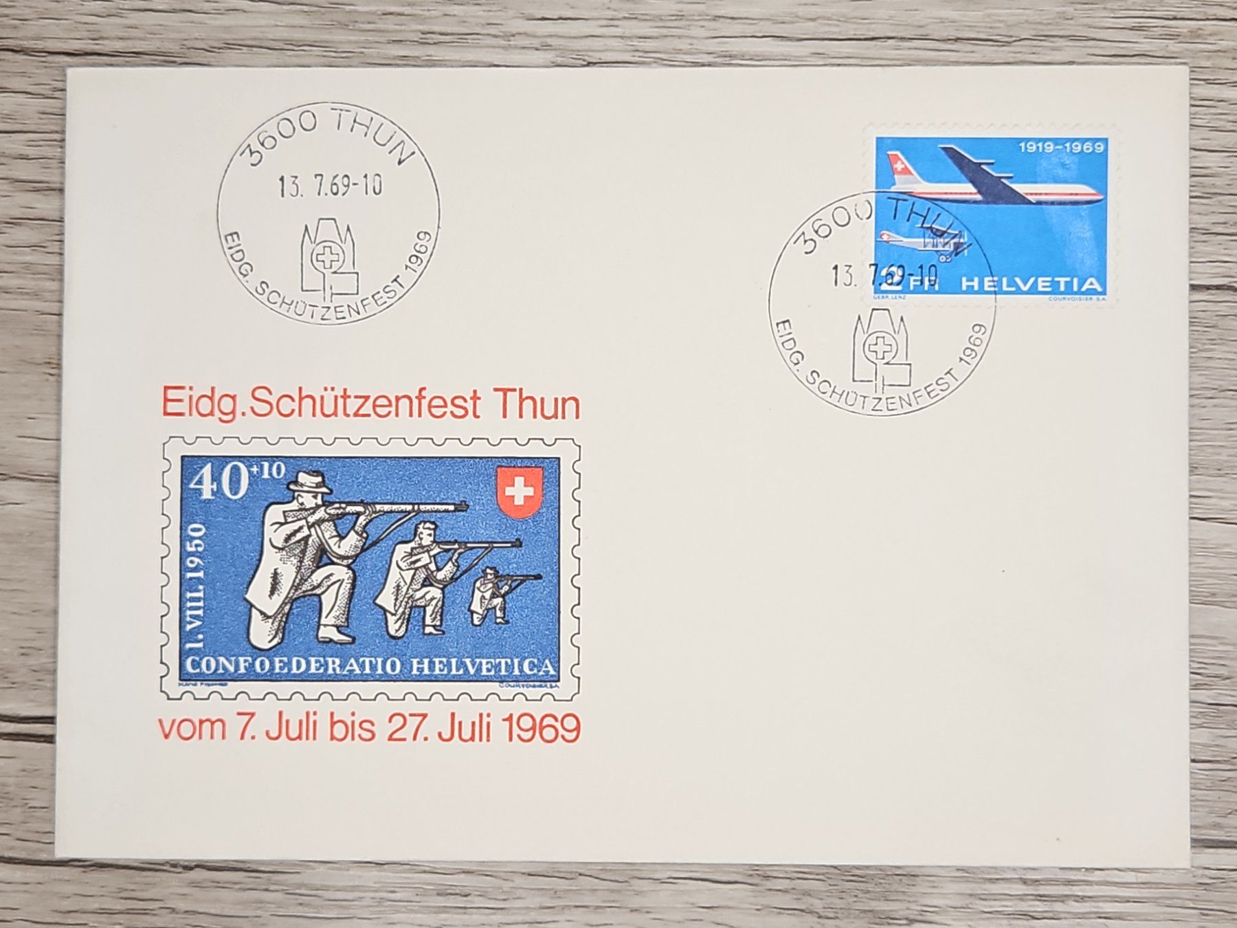 Tutti i francobolli: CL22 Enveloppe + Timbre Suisse 1969 – Usato da Cousset venduto da Patrick_Collections