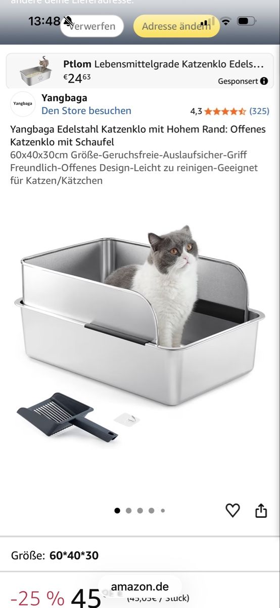 WC: Neues Katzenklo aus alu  – Neuf avec emballage d'origine à Zürich par rachel040