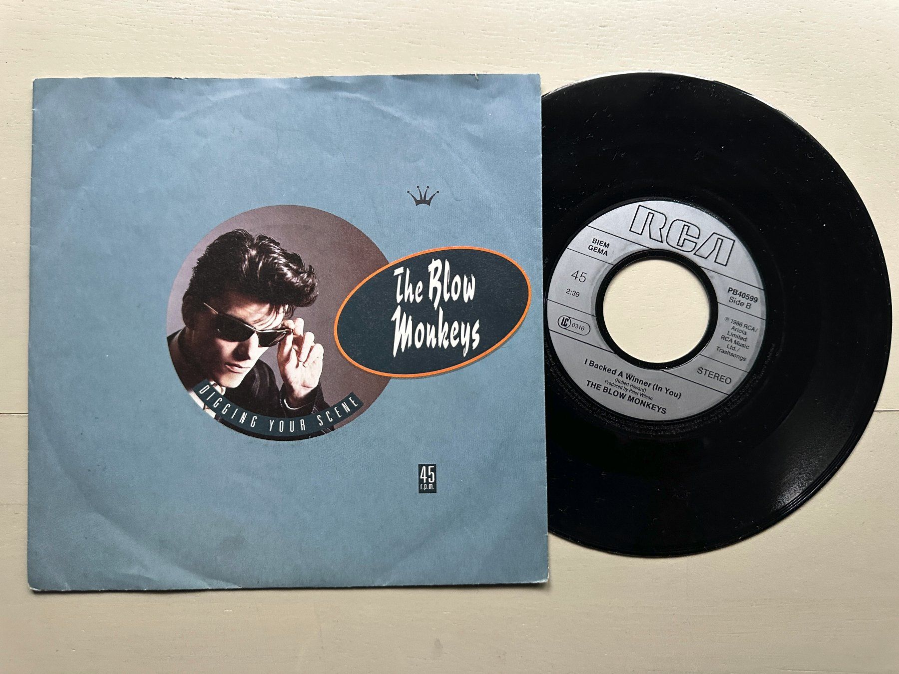 Schallplatten: BLOW MONKEYS tolle Single Digging your scene 80's Synth Pop – Gebraucht aus Basel von Partridge