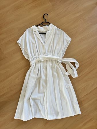 H&M Mama Kleid weiss Gr L Top Zustand