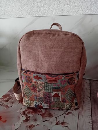 Rucksack Stoffmuster bunt Damen Neu und handarbeit