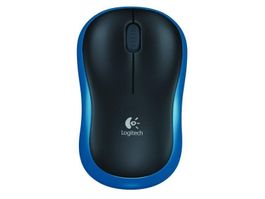 Maus M185 kabellos Logitech schwarz/blau